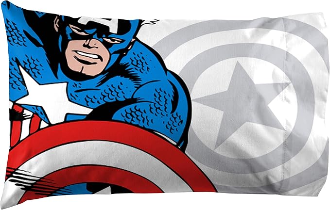 Jay Franco Marvel Avengers Comic Cool 7 Piece Full Bed Set - Includes Comforter & Sheet Set - Bedding Features Captain America, Spiderman, Iron Man, Hulk, & Thor - Super Soft