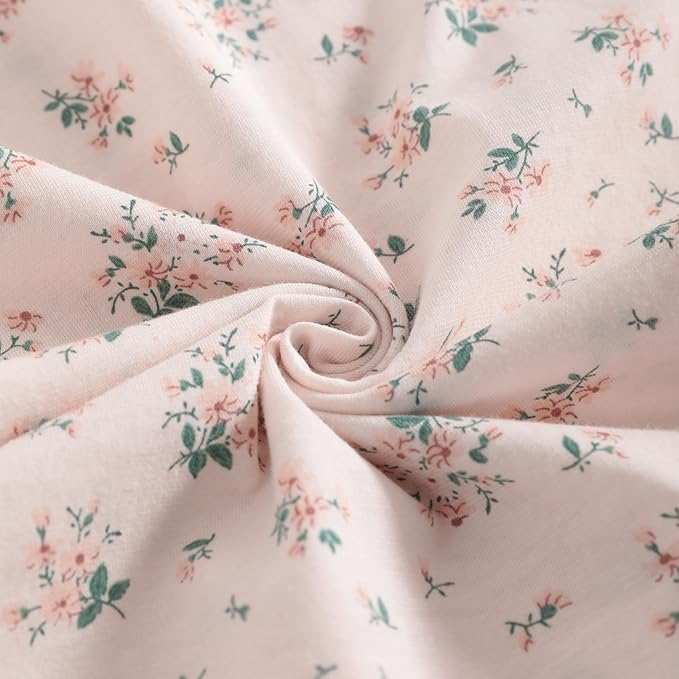 NTBAY 2 Pack 100% Natural Jersey Cotton Toddler Pillowcases, Super Soft and Breathable Travel Pillow Cases with Envelope Closure for Nursery, 13x18 Inches, Pink Floral