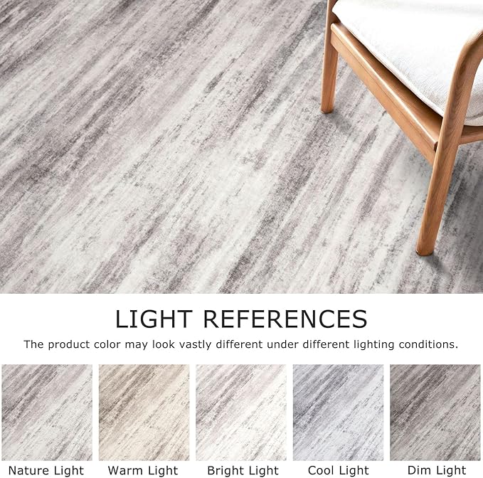 KOZYFLY Modern Abstract Washable Rug Runner 2x5 Hallway Rug Runner Non-Slip Soft Kitchen Runner Rugs, Grey-Beige Striped Carpet for Entryway Bathroom Laundry Room Foyer