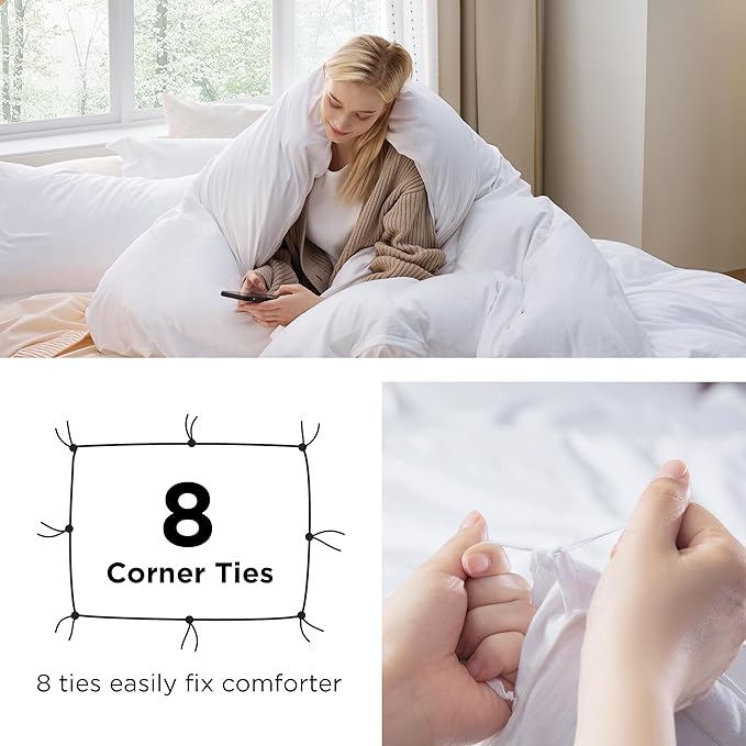 Bedsure Bright White Duvet Cover Twin/Twin XL Size - 2 Pieces Prewashed Polyester Extra Soft Bedding Set, Includes 1 Twin Duvet Cover 68''x90'' with Zipper Closure & 1 Pillow Sham, No Comforter