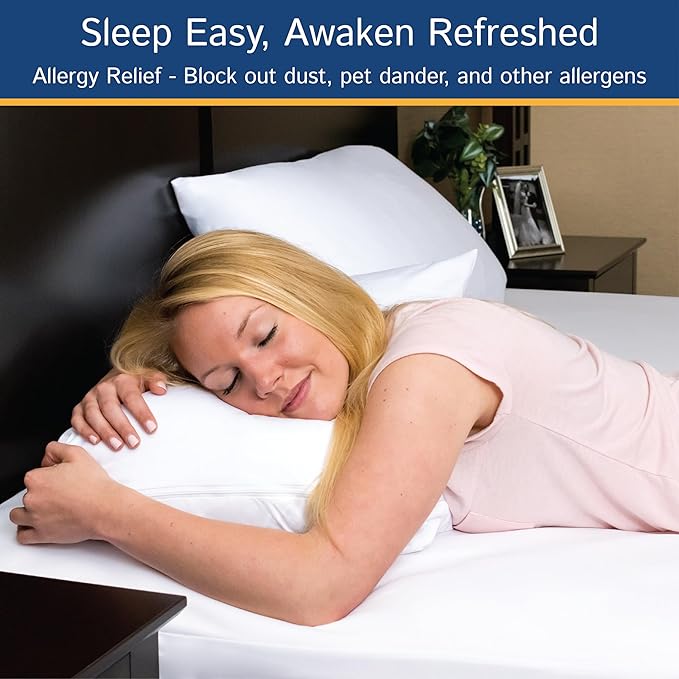 Queen Mattress Protector Bedbug Waterproof Zippered Cover - Deep Pocket Fits up to 20" Depth - Hypoallergenic Premium Quality Encasement Protects Against Dust