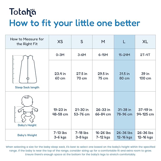 TotAha Sleep Sack 12-18-24 Months 3 Pack, Buttery Soft, Safe Wearable Blanket Baby Sleeping Bag for Baby with 2-way Zipper, 0.5 TOG