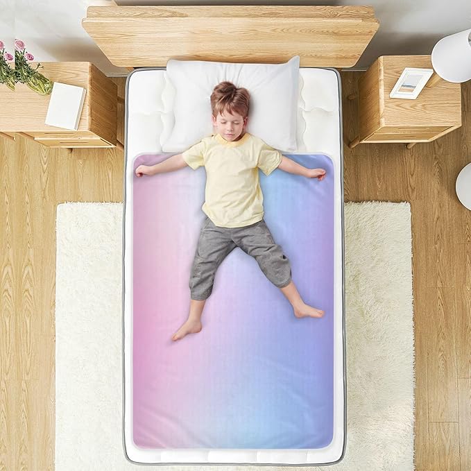 Waterproof Bed Pad Reusable Changing Pad Toddler Mattress Protector Large Pee Pad Baby Diaper Pad Soft Washable Liner Pink Purple Gradient