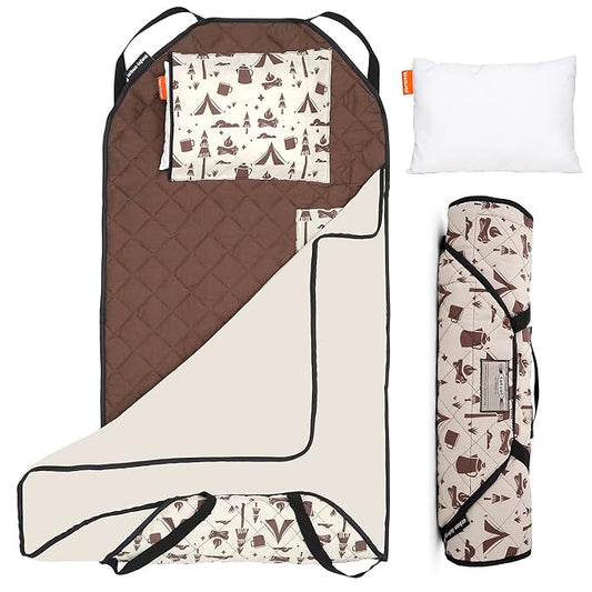 Tot Cot Kids Nap Mat - Toddler Preschool Daycare Bedding Cover with Blanket and Pillow - Ages 2 Yrs to 5 Yrs