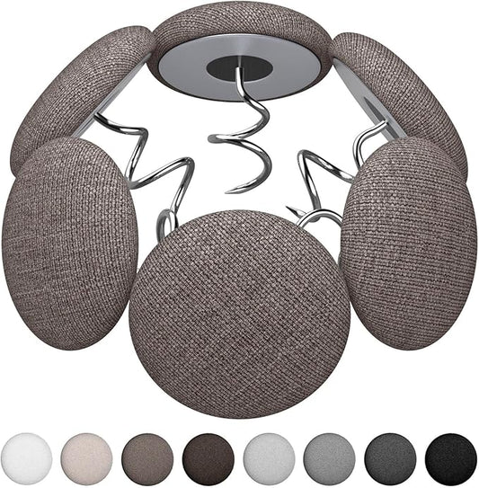Flax Covered Button Twist Pins - for Bed Skirts Pins,Sofa,Upholstery,Armchair Caddies, Armrest Covers, Slipcovers (12, M-Brown 12)