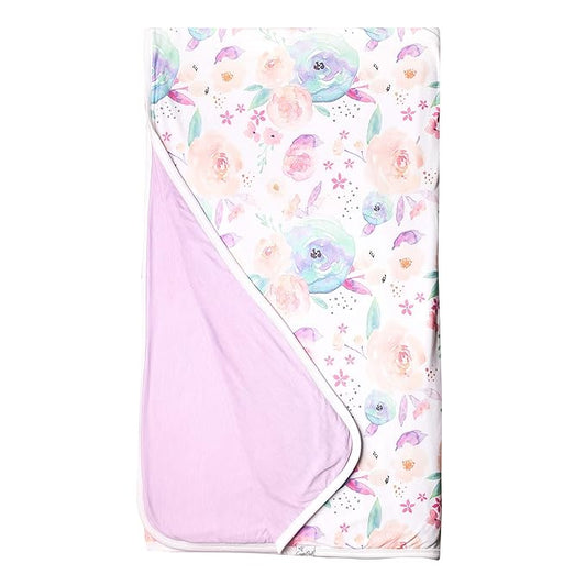 Copper Pearl Jumbo 3-Layer Baby Blanket: Soft Quilts for Boys & Girls | Breathable, Cozy Toddler Blanket | Newborn Quilt | 46x46 Premium Polyester/Rayon | Bloom