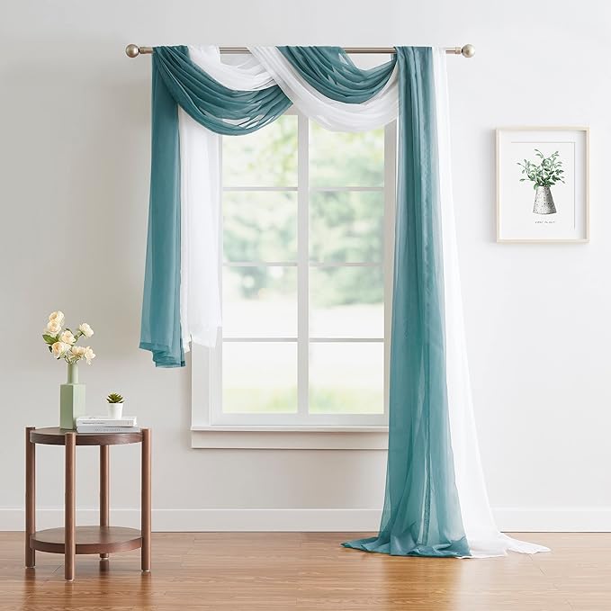 Warm Home Designs Dusty Blue Blue Bed Canopy Curtains in 55 x 216 Inch Size. Our Queen Canopy Bed Curtains Work Great as Kids Canopy, Bed Scarf, Bed Curtain or to Enhance Bed Decor. BC D Blue 216"