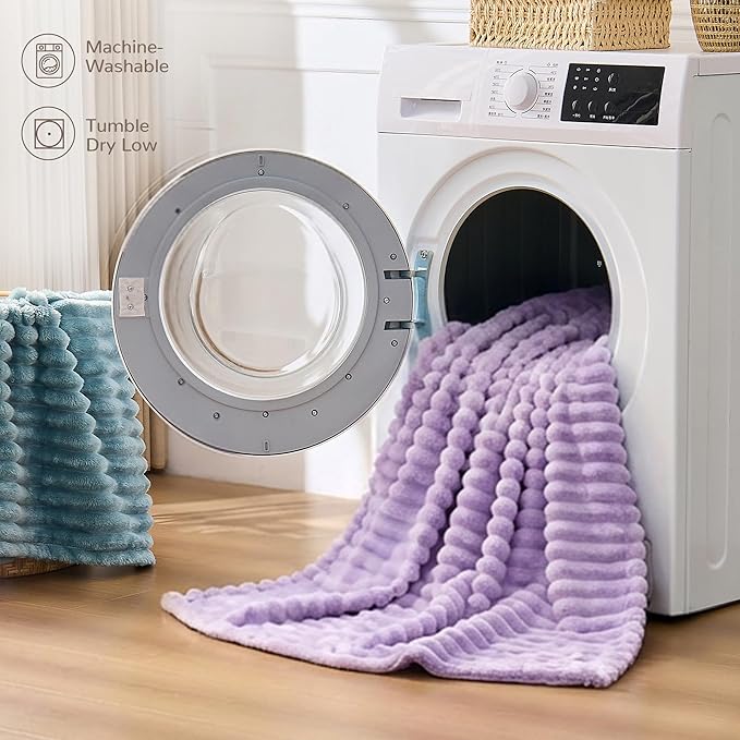 Light Purple Fleece Throw Blanket for Couch, Super Soft Cozy Blanket for Home Decor, Perfect Cozy Gifts for Women Men Gifts, Lightweight All Season Couch Blanket, 50x70 Inches