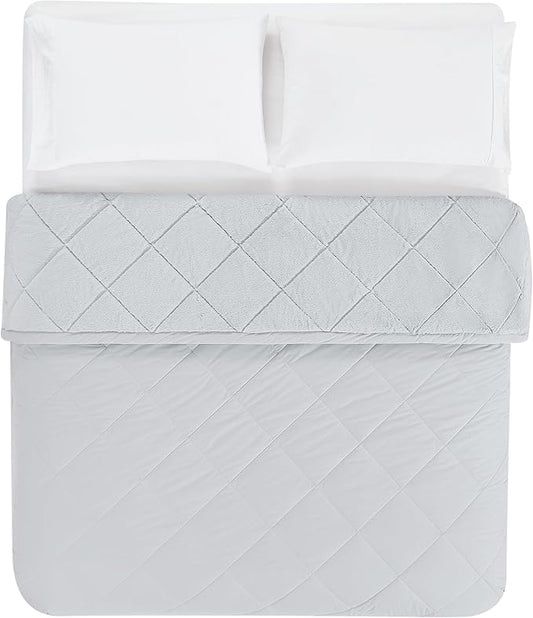 DOWNLITE Cloud Top™ Primaloft® Plush Blankets & Throws (Silver Moon, Queen 90 x 90)