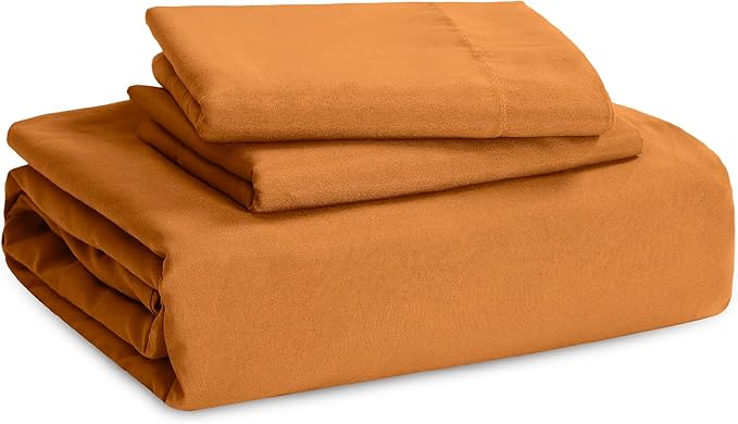 Bedsure Honey Ginger Duvet Cover King Size - 3 Pieces Prewashed Cotton-Like Polyester Extra Soft Bedding Set, Includes 1 Duvet Cover 104x90 Inches with Zipper Closure & 2 Pillow Shams, No Comforter