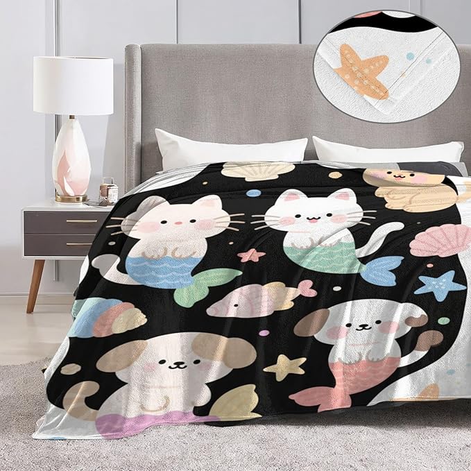 Bird Gifts, Songbird Theme Flannel Blanket for Women, Orange Bird and Floral Spring Birthday Throw Blankets for Kids, Girls, Travel Camping Sofa Living Room Decor 50x60 in