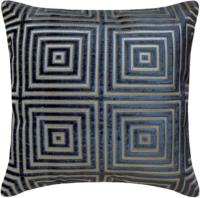 The HomeCentric Blue Bed Runner for King/Queen/Twin Velvet Decorative Bed Scarf 53"x18" Bed Runner Without Pillow Cover, Geometric Bed Scarf Bedroom Décor Accent - Sapphire Mirage