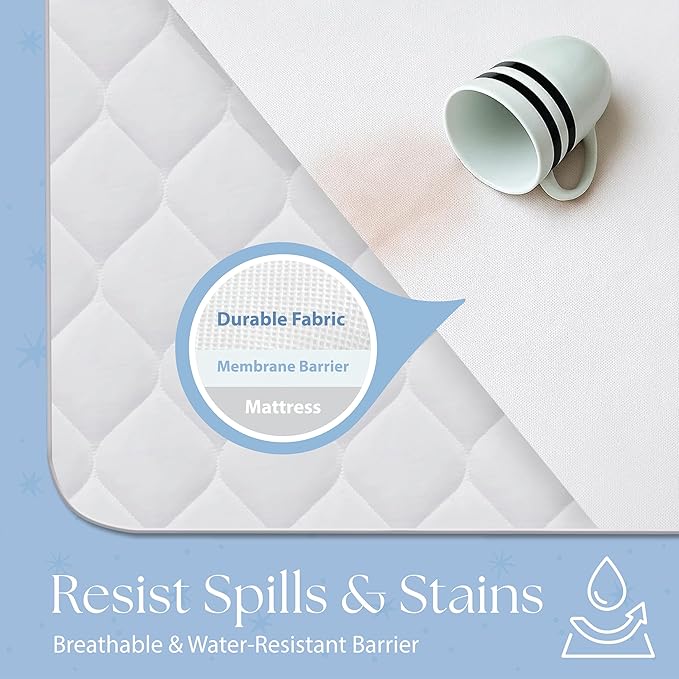 Snuze Total Protection Mattress Encasement Twin Size, 6-Sided Waterproof Mattress Cover Zippered Encasement for Allergen and Dust Protection, Machine Washable, Fits Up to 15” Deep Mattress