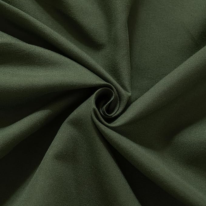Bed Skirt King Size Ruffled Bed Skirts with Split Corners, 12 Inch Drop Dust Ruffle Bed Skirt with Platform, Green, King - 12" Drop