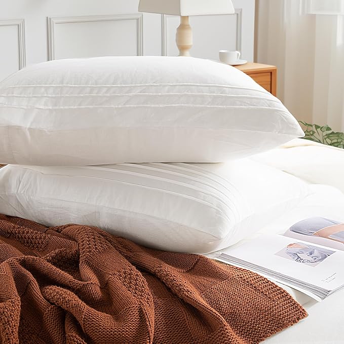 NEXHOME PRO 100% Organic Cotton Duvet Cover Super King Size, Linen Like Pleated Textured White Duvet Cover Set, 3pc Bedding Set with Zipper Closure, Soft,108"x98", No Comforter