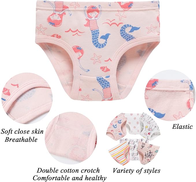 Boboking Soft Cotton Underwear Toddler Girls'Briefs Soft Undies
