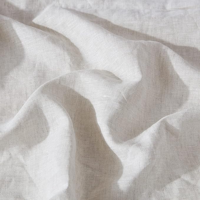 Simple&Opulence Premium Linen Bed Skirt Basic Style 18 inch Tailored Drop Dust Proof Easy Fit Breathable (18'' Basic-Linen, Queen)