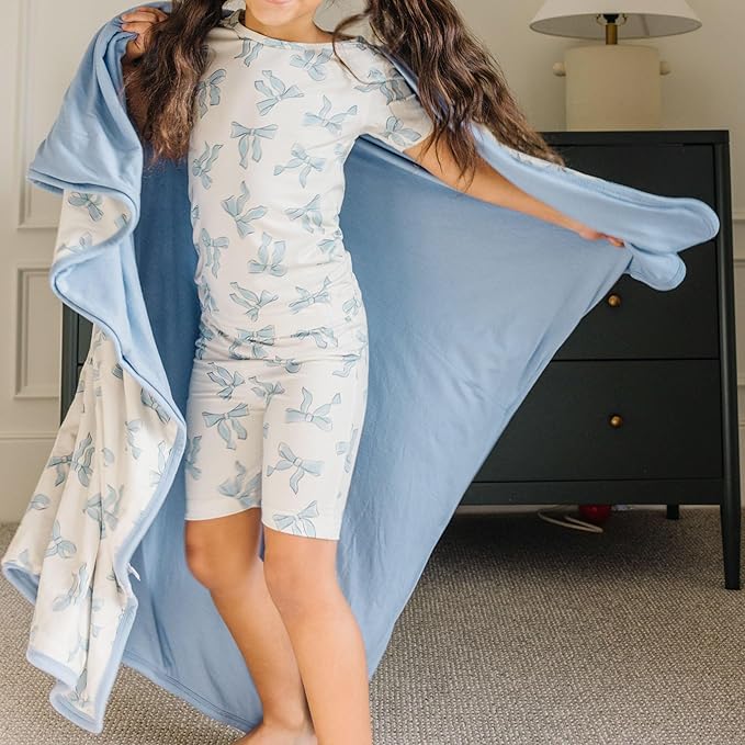 Large Premium Knit Baby 3 Layer Stretchy Quilt Blanket "Daphne" by Copper Pearl