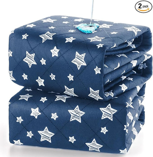 Waterproof Bed Pads Washable, Absorbent Chuck Pads Non Slip for Incontinence, Washable Pee Pads for Dogs, Waterproof Mattress Protector for Seniors, Bedwetting Kids, Hospitals, Pets, 34"x76" 2 Pack