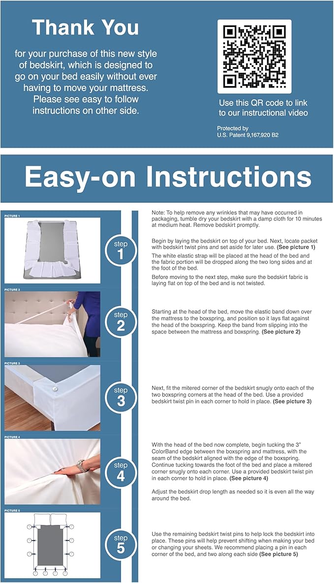 Bed Maker’s Never Lift Your Mattress Bed Skirt, Designed for Box Spring Beds, Split Corners, 14 Inch Drop Length, California King, Grey