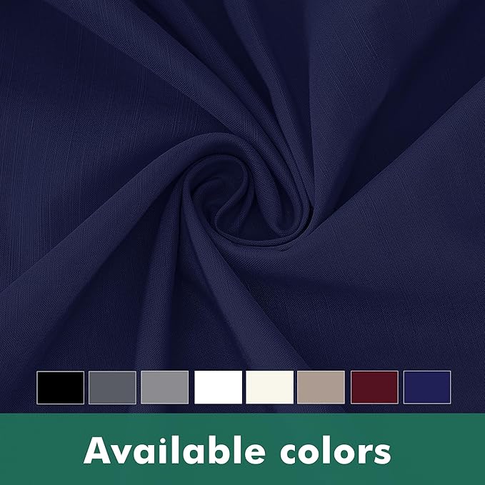 Biscaynebay Wrap Around Bed Skirts with Split Corners for King Beds 18" Drop, Navy Adjustable Elastic Dust Ruffles Easy Fit Wrinkle Resistant Silky Luxurious Fabric Machine Washable