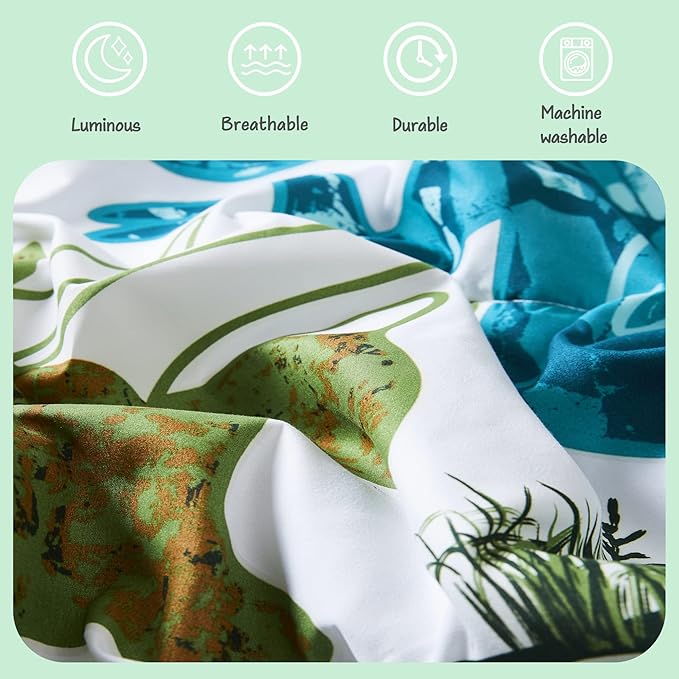 Full Kids Comforter Set - 7 Pieces Full Bedding Sets for Boys Teen, Glow in The Dark Dinosaurs Bed in A Bag with Sheets