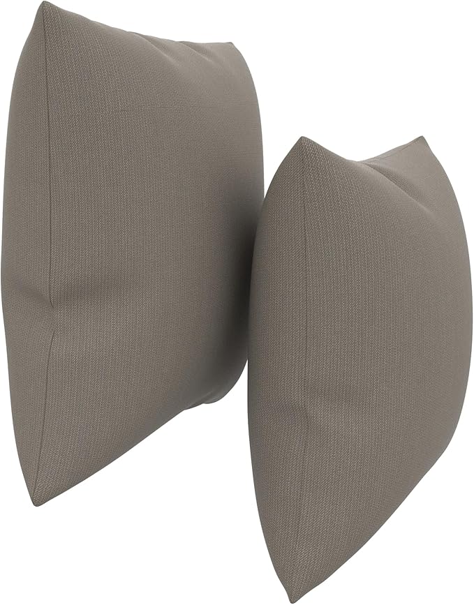 Covers & All Sunbrella Outdoor Throw Pillows, Pack of 2 Water Resistant & UV Fade Resistant Premium Square Throw Pillows (Inserts with Covers) for Indoor & Outdoor Use,24" x 24" Spectrum Graphite