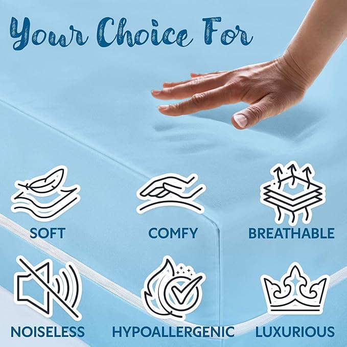 Guardmax Jersey Knitted California King Zippered Mattress Encasement - Waterproof & Bed Bug Proof Mattress Protector - Comfortable, Soft, and Noiseless Zippered Bedding - Dust Mite Proof (72 x 84)