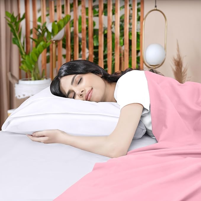 Utopia Bedding Flat Sheet - 1 Pack (Queen, Pink) - Soft Brushed Microfiber Fabric - Shrinkage & Fade Resistant Top Sheet - Easy Care Bed Sheet