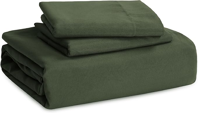 Bedsure Olive Green Duvet Cover Queen Size Only - Prewashed Cotton-Like Polyester Extra Soft All Season Bedding, Includes 1 Duvet Cover 90x90 Inches with Zipper Closure, Comforter Not Included