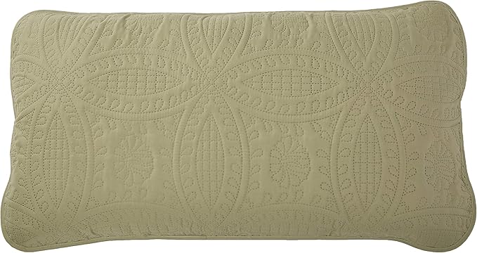 Chezmoi Collection Austin 3-Piece Oversized Bedspread Coverlet Set (King, Sage) (Pack of 6)