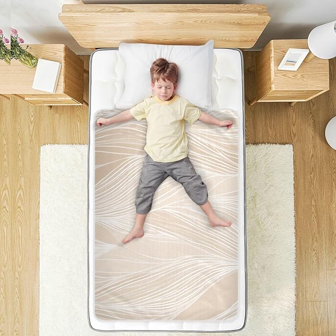 Waterproof Bed Pad Reusable Changing Pad Toddler Mattress Protector Large Pee Pad Baby Diaper Pad Soft Washable Liner Retro Boho Line