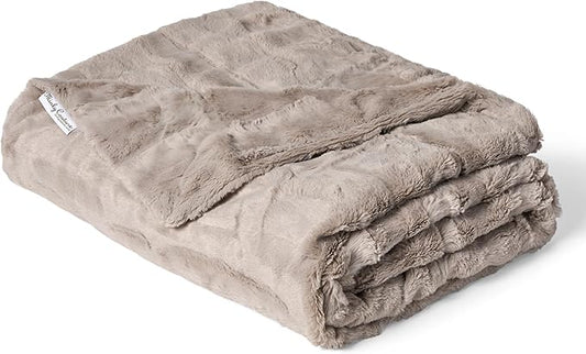 Minky Couture Sorbet Blanket - Ultra-Soft Throw for Silky Smooth Comfort - Premium Decorative Throw - Midweight, Breathable Fabric - Machine Washable Monster, Tranquil Dove