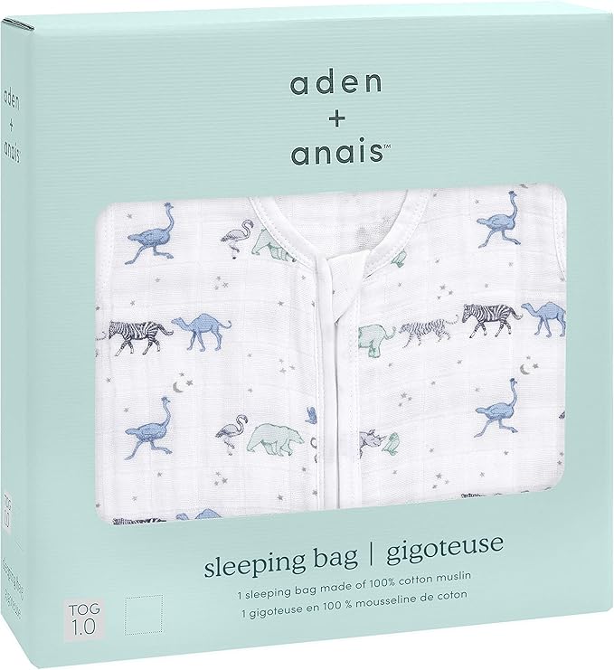 aden + anais Baby Sleeping Bag, Wearable Swaddle Blanket for Girls & Boys, Newborn Sleep Sack, Breathable & Lightweight
