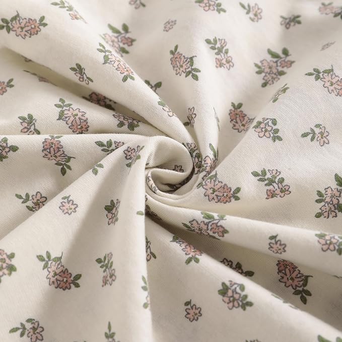 NTBAY 2 Pack 100% Natural Jersey Cotton Toddler Pillowcases, Super Soft and Breathable Travel Pillow Cases with Envelope Closure for Nursery, 13x18 Inches, Pink and Ivory Floral