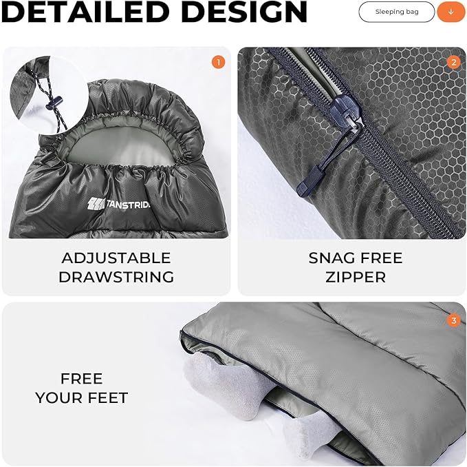 Sleeping Bags for Adults Warm Weather,Backpacking Compact Lightweight Camping Sleeping Bag with Compression Sack for Kids,Camping Essentials Gear for Hiking,Travel,Climb,Outdoor, Indoor