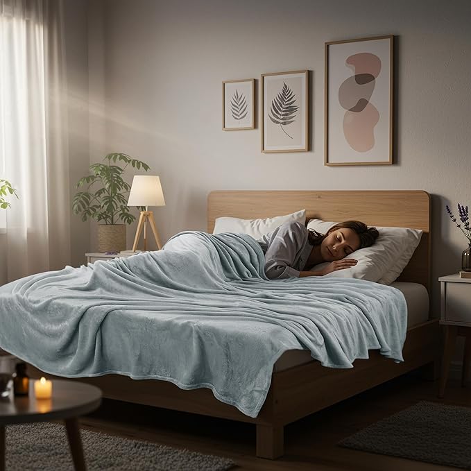 Utopia Bedding Fleece Blanket Full Size Ash Grey 300GSM Luxury Fuzzy Soft Anti-Static Microfiber Bed Blanket (90x84 Inch)