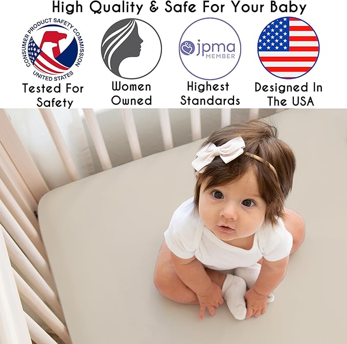 Sweet Jojo Designs 4-Piece Baby Crib Bedding Set (Boho Shabby Chic Floral) for Girls, Infants/Nursery incl. Blanket, Fitted Sheet, Skirt, Diaper Stacker (Taupe, Bohemian, Vintage, Garden, Watercolor)