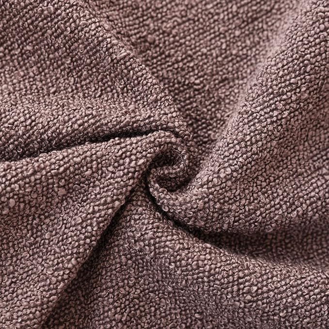 Foindtower Set of 2, Decorative Textured Boucle Throw Pillow Covers Accent Solid Pillow Cases Neutral Soft Cozy Couch Cushion Case for Chair Sofa Bedroom Living Room Home Decor 16x16 Inch Dark Purple