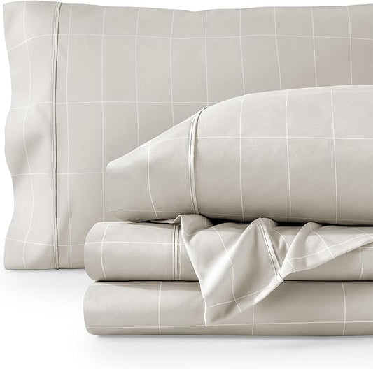 Bare Home Hydro-Brushed Microfiber Print Sheet Set - Twin