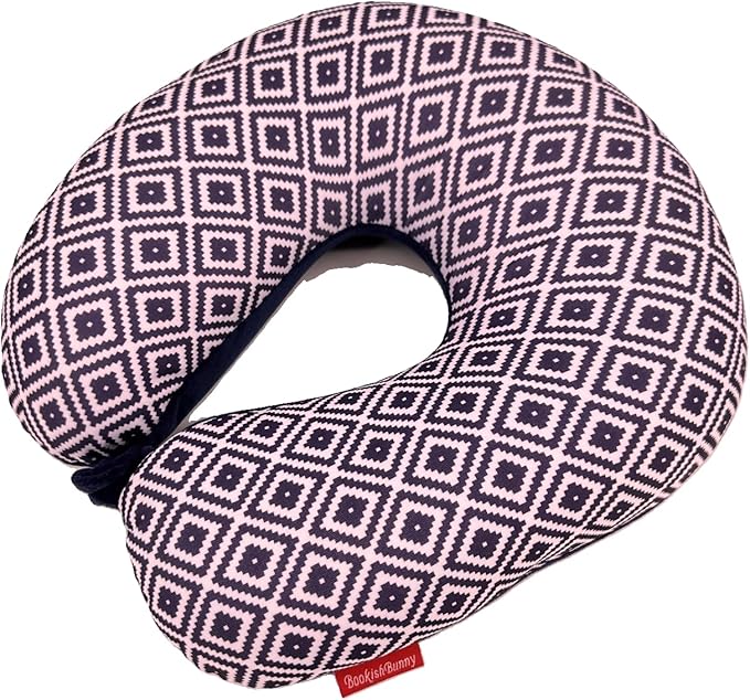 Bookishbunny U Shaped Micro Beads Microbead Neck Head Support Travel Pillow, 12"x12"x4" (DiamondPurple)