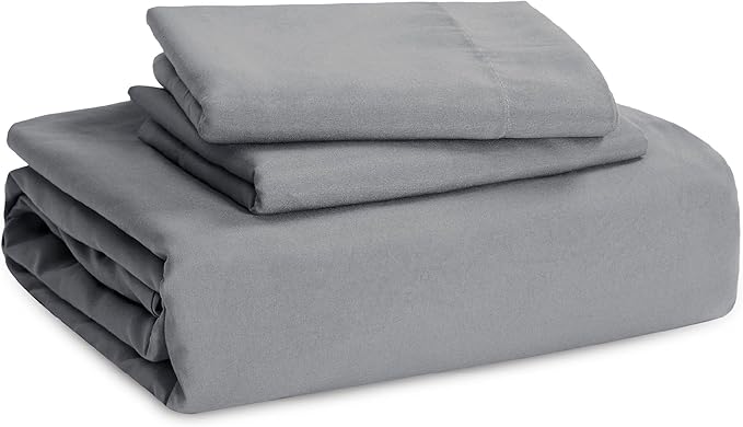 Bedsure Grey California King Duvet Cover - Prewashed Cotton-Like Polyester Extra Soft Bedding Set, Includes 1 Cal King Duvet Cover 104x98 Inches with Zipper Closure & 2 Pillow Shams, No Comforter