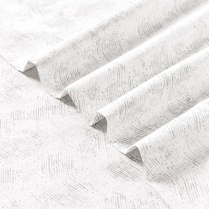 Elegant Comfort Softest and Coziest 6-Piece Sheet Set - 1500 Premium Hotel Quality Microfiber - Deep Pocket, Wrinkle Resistant 6-Piece Wave Pattern Bed Sheet Set, Twin, Wave Beige