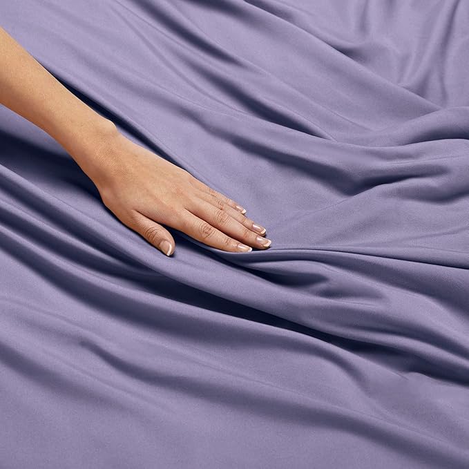 Nestl King Sheet Set - Luxury 1800 Ultra-Soft Microfiber King Bed Sheets - Double Brushed - Deep Pockets - Easy Fit - 4 Piece Set - Bedding Sheets & Pillowcases (King, Steel Blue)