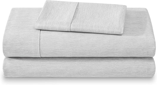 Bare Home Twin XL Sheet Set - College Dorm Size - 1800 Ultra-Soft Microfiber Bed Sheets - Deep Pockets - Easy Fit - Extra Soft - 3 Piece Set (Twin XL, Heathered Pewter)