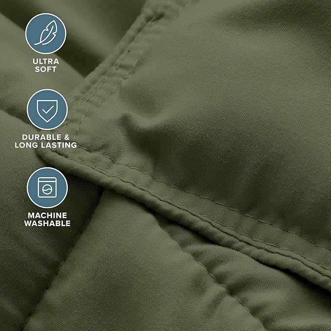 Bare Home Comforter Set - Oversized Queen Size - Ultra-Soft - Goose Down Alternative - Premium 1800 Series - All Season Warmth (Oversized Queen, Cypress)