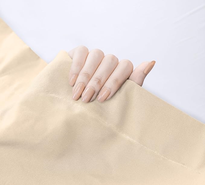 Utopia Bedding Flat Sheets - Pack of 6 - Soft Brushed Microfiber Fabric - Shrinkage & Fade Resistant Top Sheets - Easy Care (Queen, Beige)