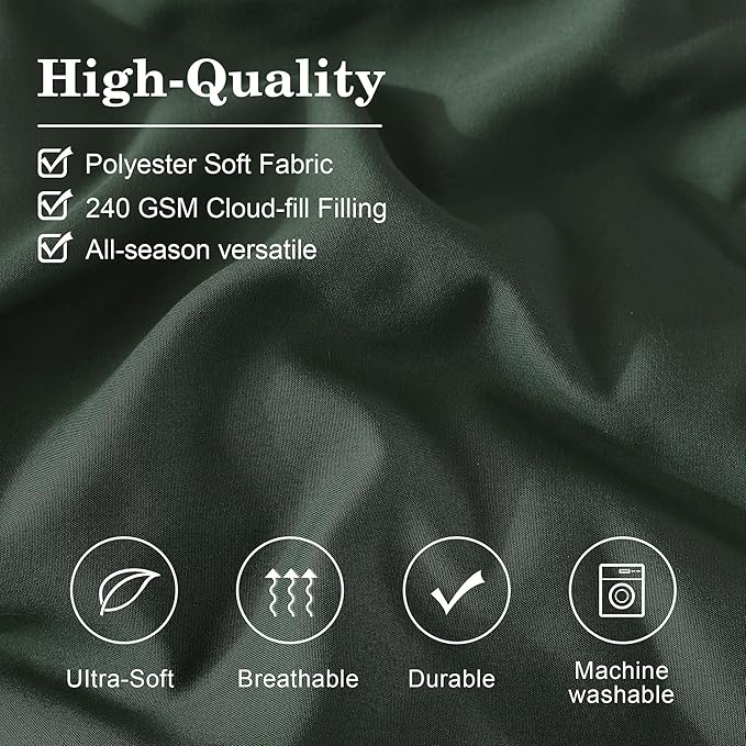 Monbix King Size Comforter Set - 7 Pieces Bed in a Bag King, Deep Forest Bedding Sets with Comforter, All Seasons Comforter Bed Set with Sheets, Pillowcases & Shams