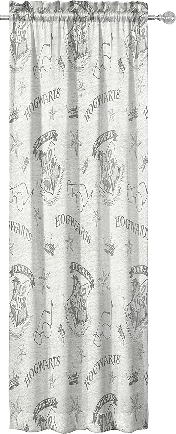 Jay Franco Harry Potter Spellbound 84" Drapes - Beautiful Room Décor & Easy Set Up, Bedding Features Hogwarts Logo - Curtains Include 2 Tiebacks, 4 Piece Set (Official Harry Potter Product)