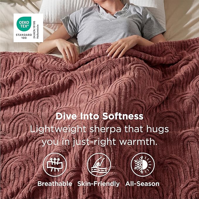 Bedsure GentleSoft Fleece King Size Blanket for Bed - Super Soft & Cozy, Fluffy Blankets for Women & Girls, Ideal for Sofa & Couch, Dusty Rose, 108x90 Inches